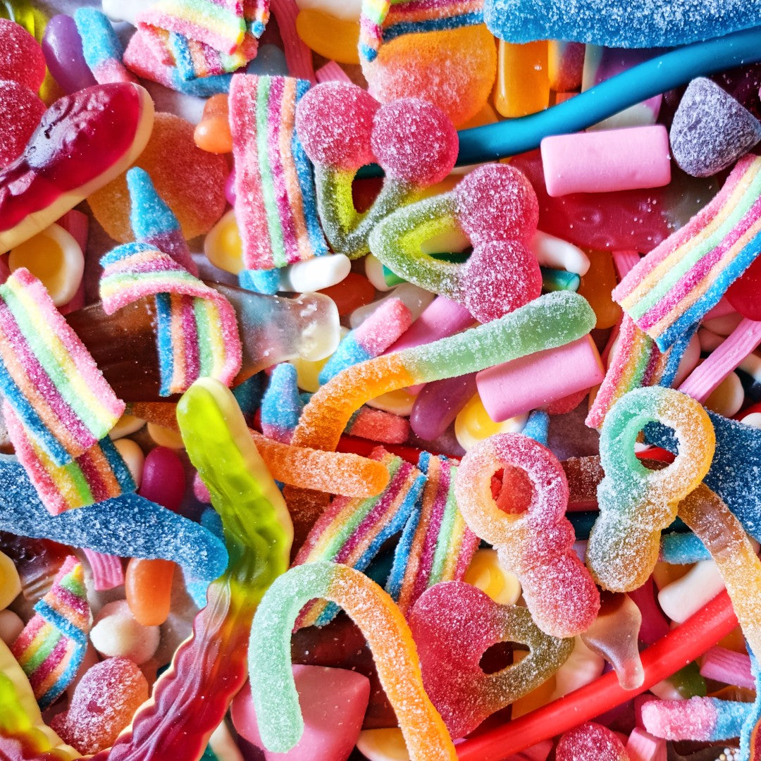 Pictures of multi coloured sweets